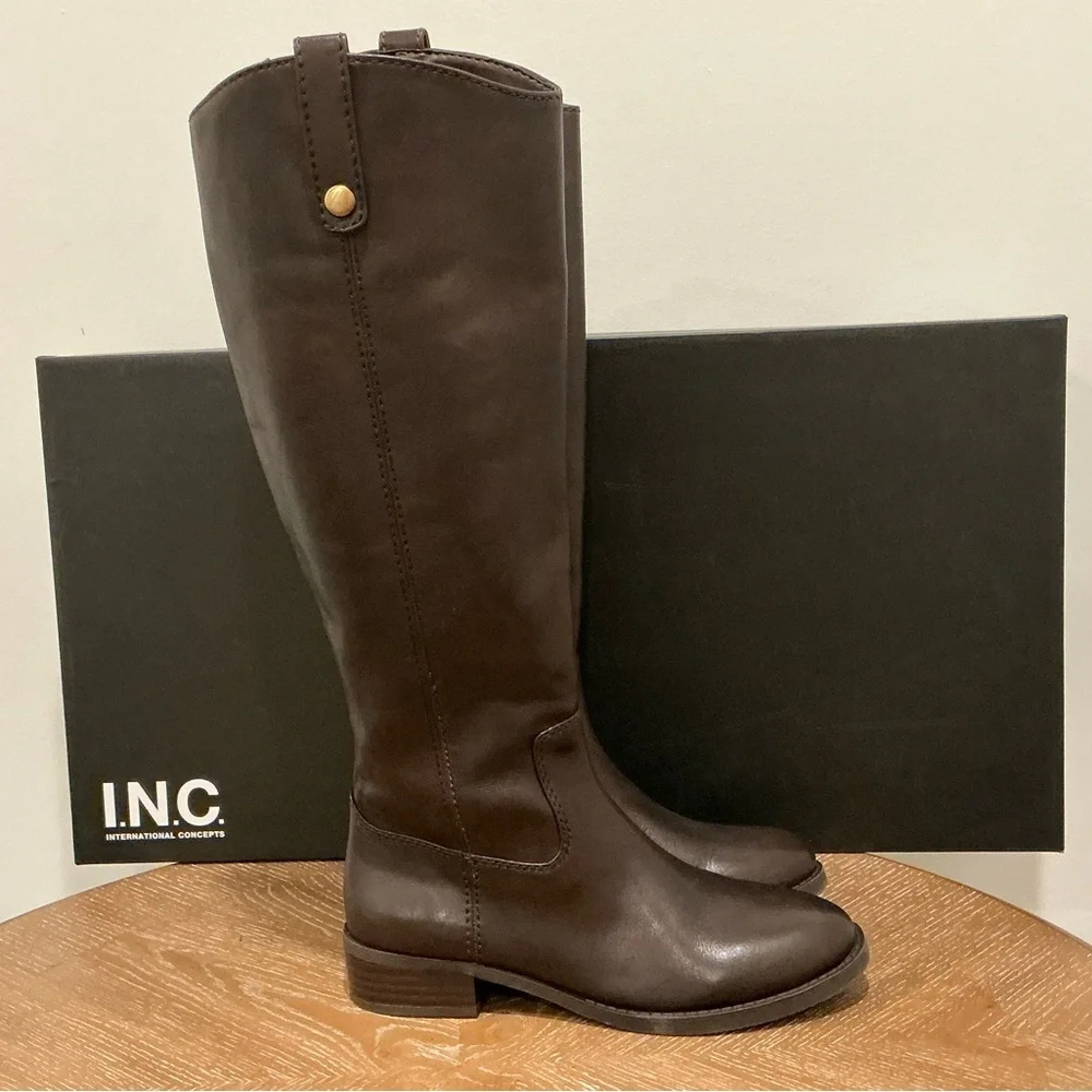 Elegant Brown Knee-High Leather Boots